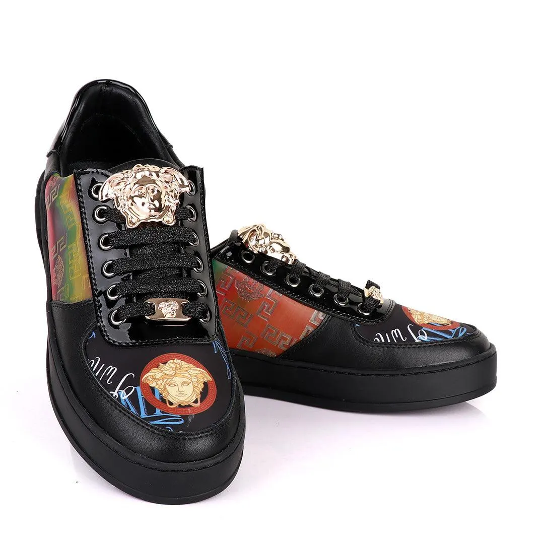 Versace Medusa Head  Black Low-Top Sneakers