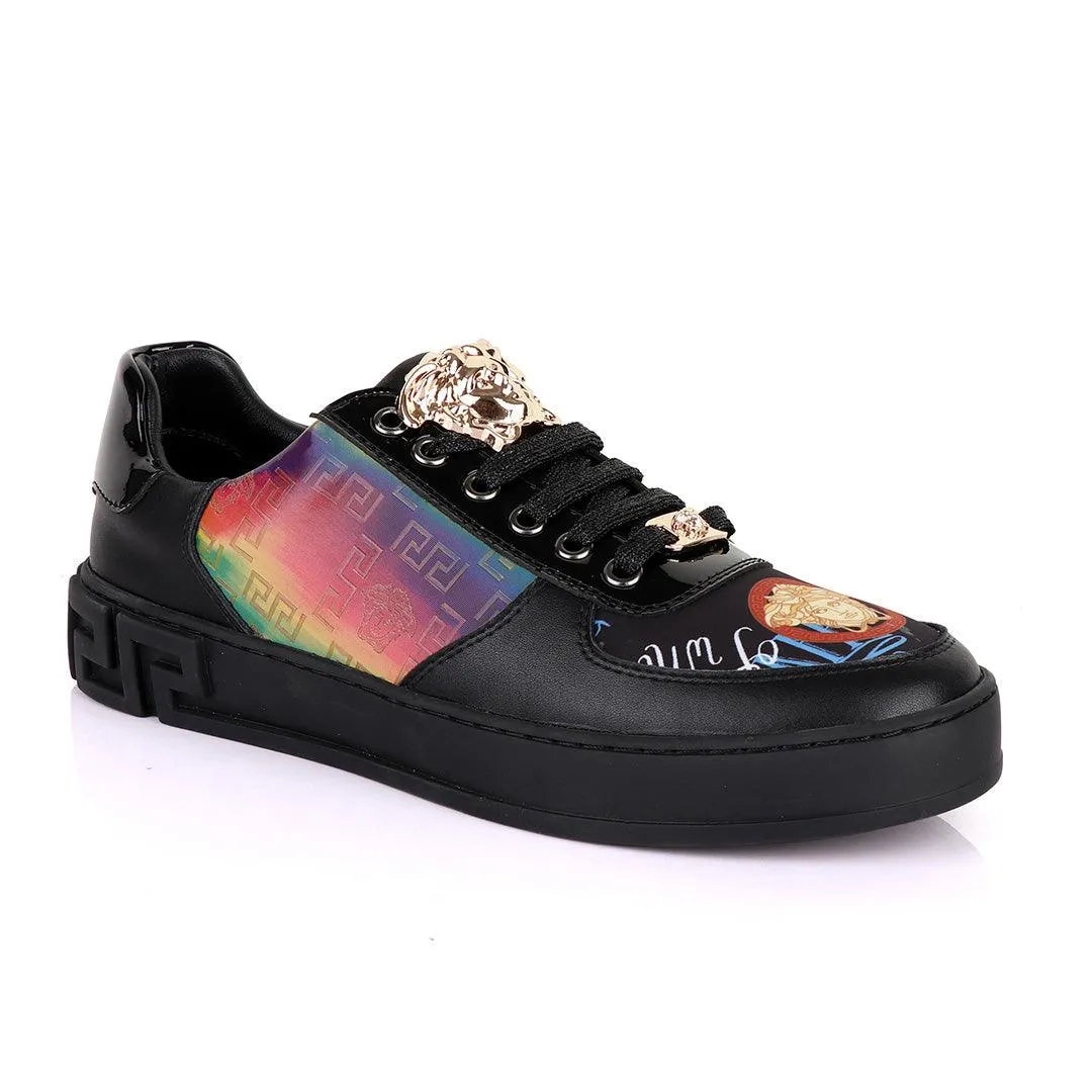 Versace Medusa Head  Black Low-Top Sneakers