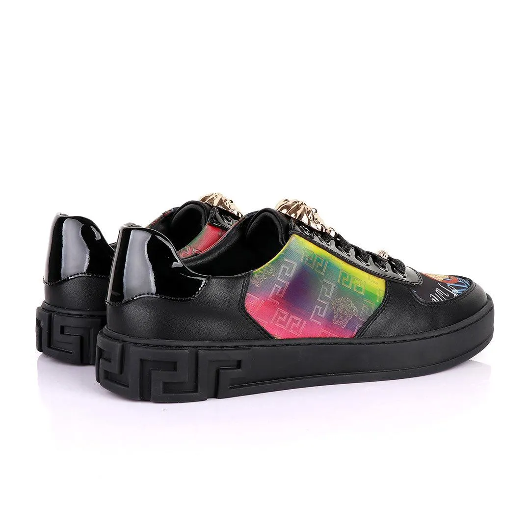 Versace Medusa Head  Black Low-Top Sneakers