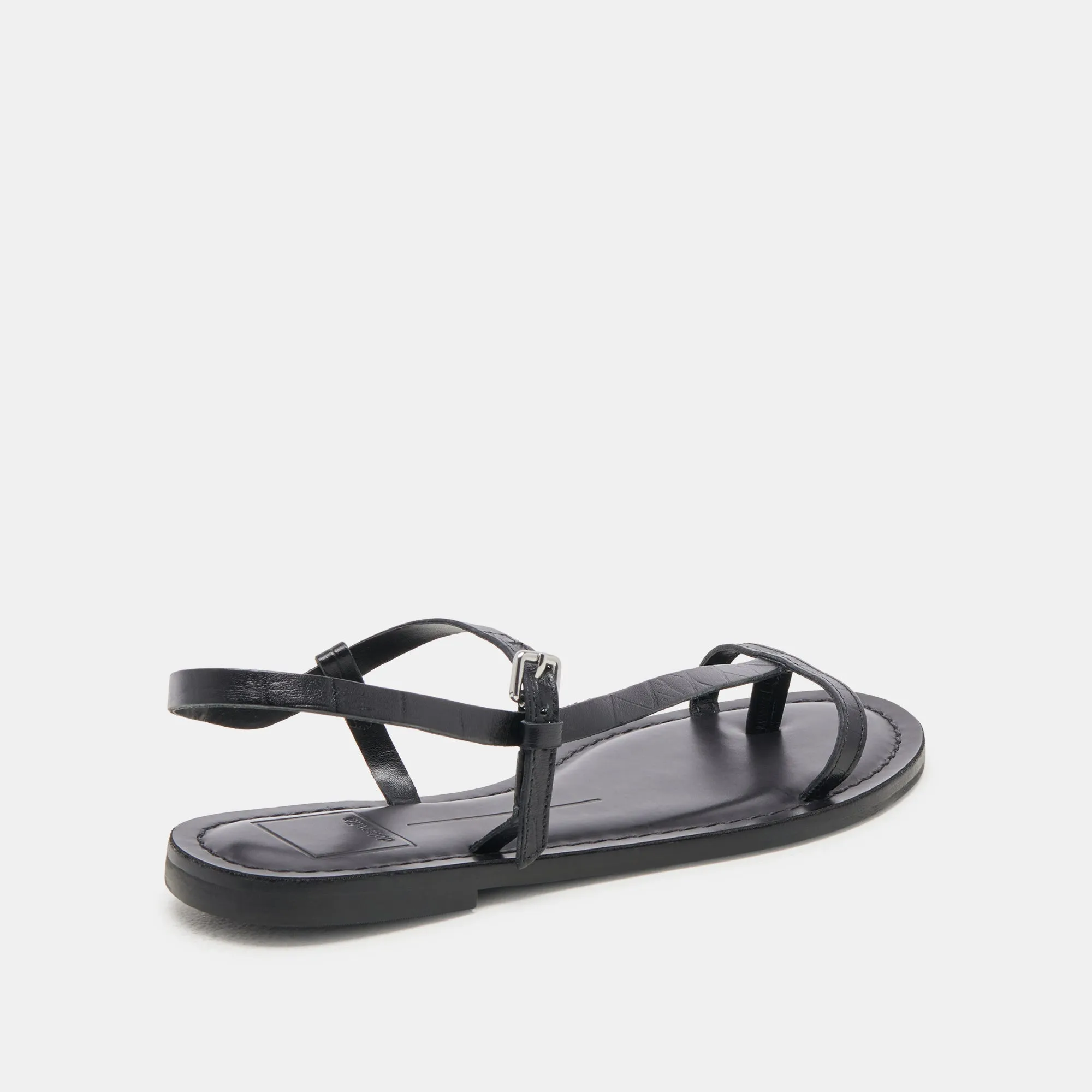 WANDRE SANDALS NOIR EMBOSSED LEATHER