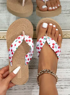 White Cherry Sandals