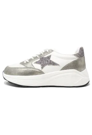 White glitter star trainer