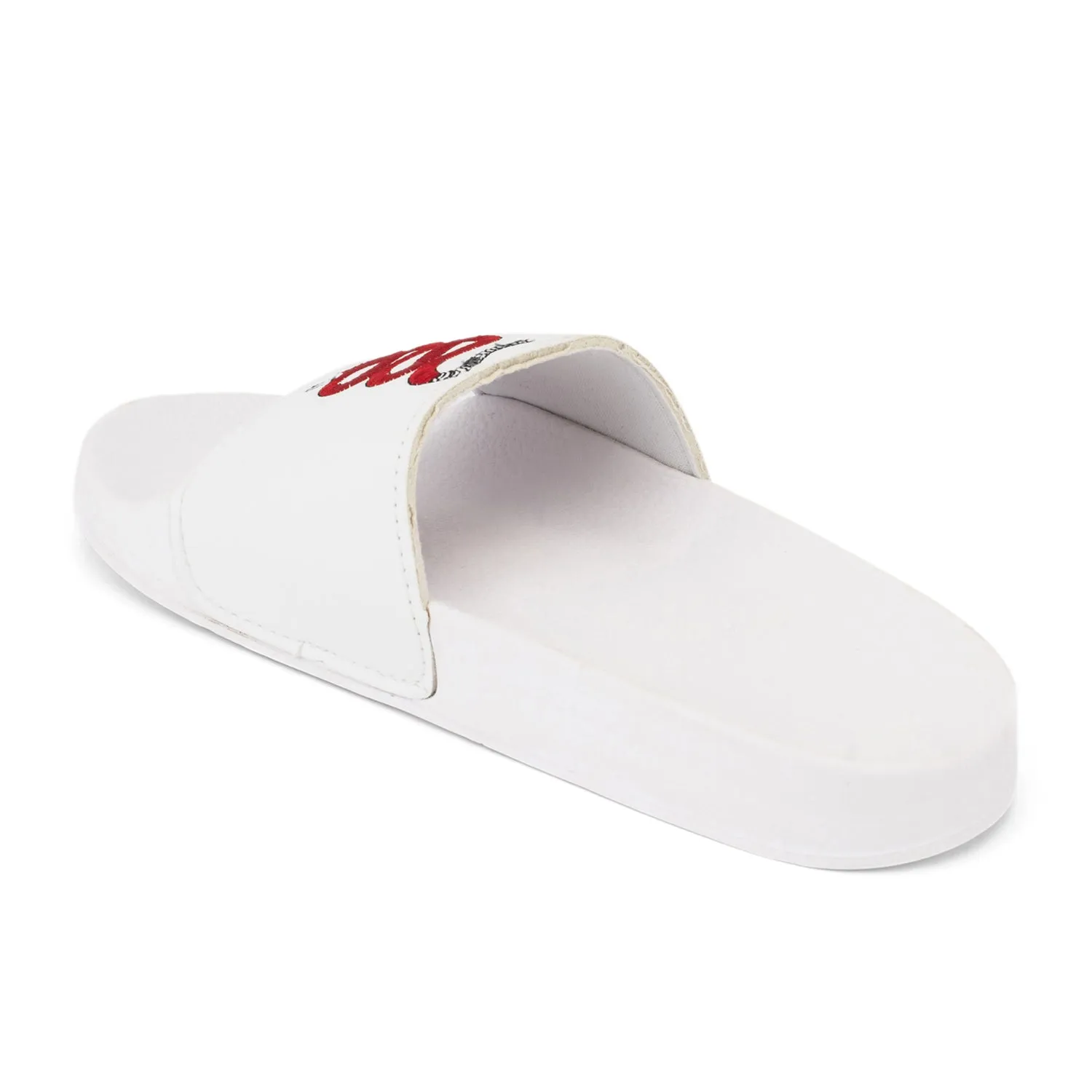 White Snake Embroidery Slip Ons