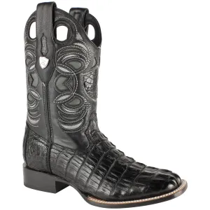 Wild West Boots #28240105 Men's | Color Black | Men’s Wild West Caiman Tail Boots Handcrafted