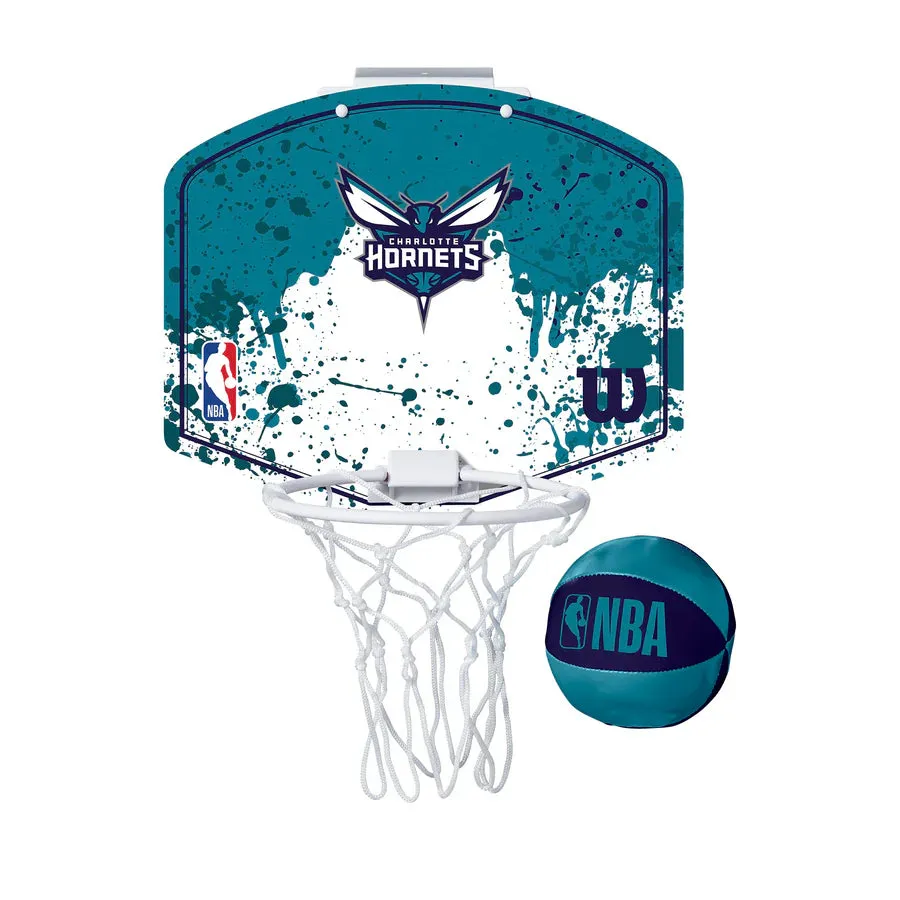 Wilson NBA Team Mini Basketball Hoop Char Hornets