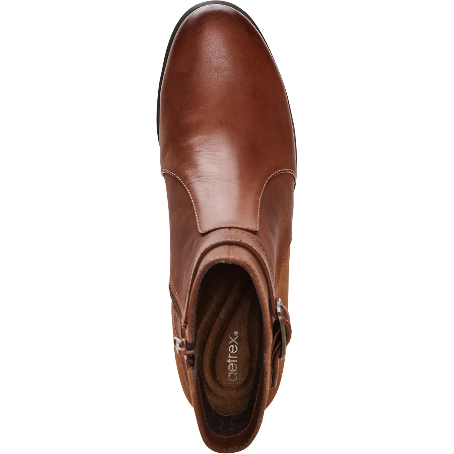 Women's Aetrex Rebecca Cognac Leather