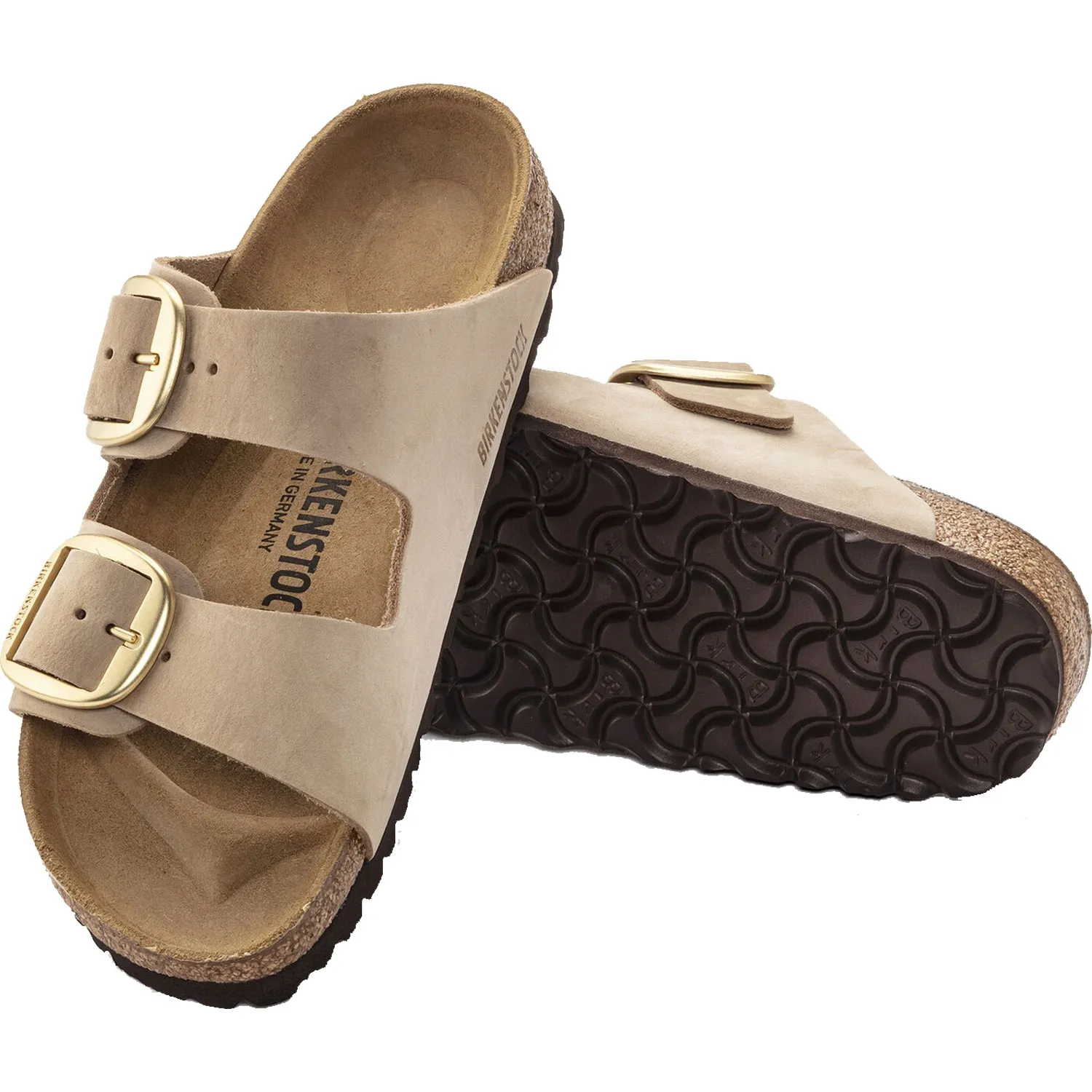 Women's Birkenstock Arizona Big Buckle Sandcastle Nubuck