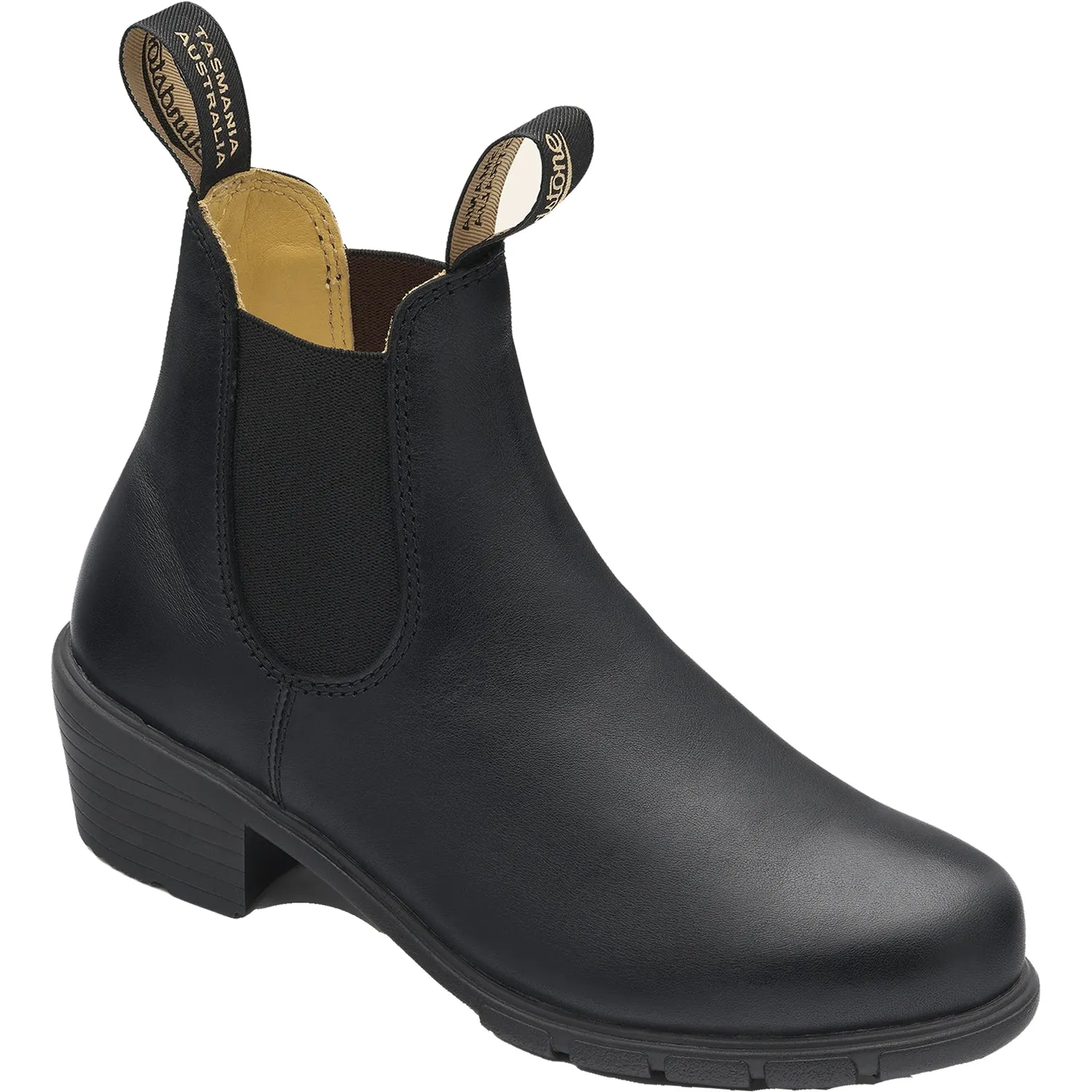 Women's Blundstone Heeled Chelsea 1671 Black Leather