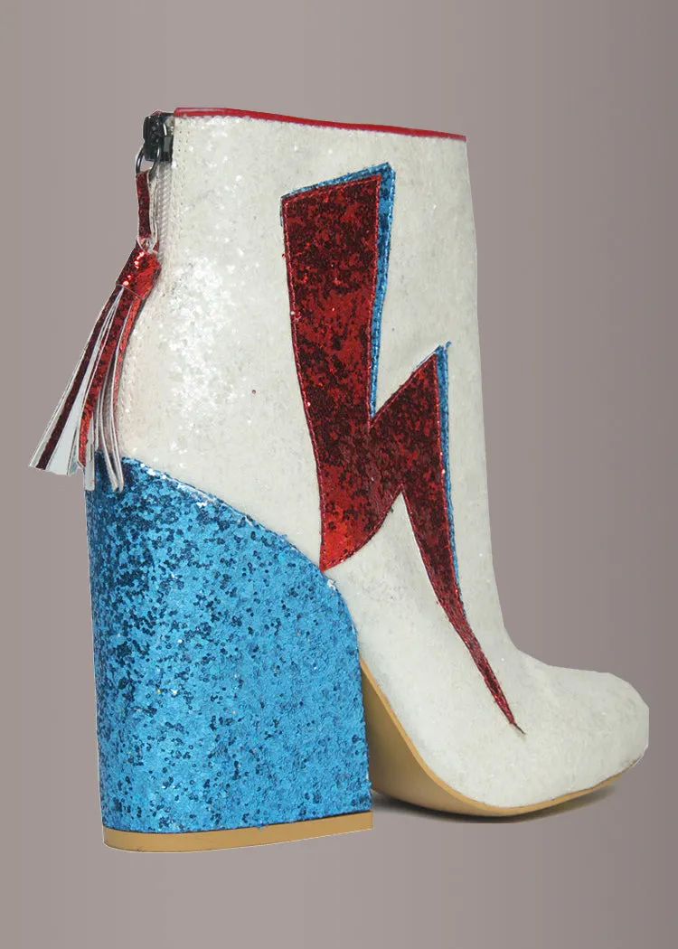 YRU ZIGGY Glitter Ankle Boots